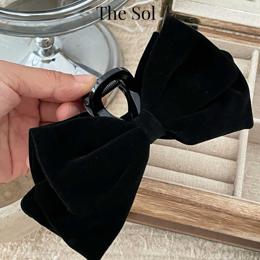  Kẹp Gắp Hàn Quốc Velvet Bow 