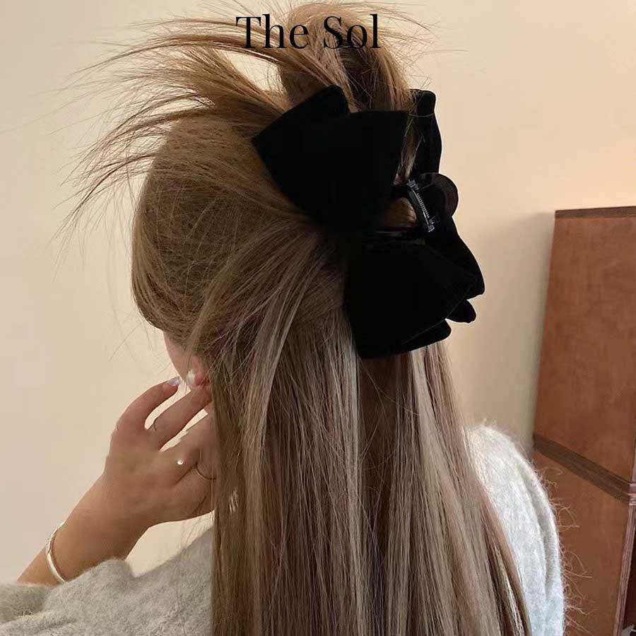  Kẹp Gắp Hàn Quốc Velvet Bow 