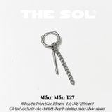  Khuyên Tai Titan Unisex 1 Line 1 Chain - Mẫu T27 