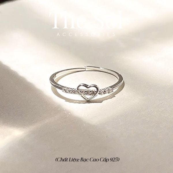  Nhẫn Bạc Dia Heart 
