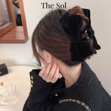  Kẹp Gắp Hàn Quốc Velvet Bow 