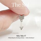  Khuyên Tai Thép Xi Mạ Mini Bling - Mẫu 47 