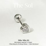  Khuyên Tai Thép Xi Mạ Dia Mini Heart - Mẫu 114 