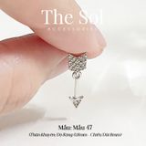  Khuyên Tai Thép Xi Mạ Mini Bling - Mẫu 47 