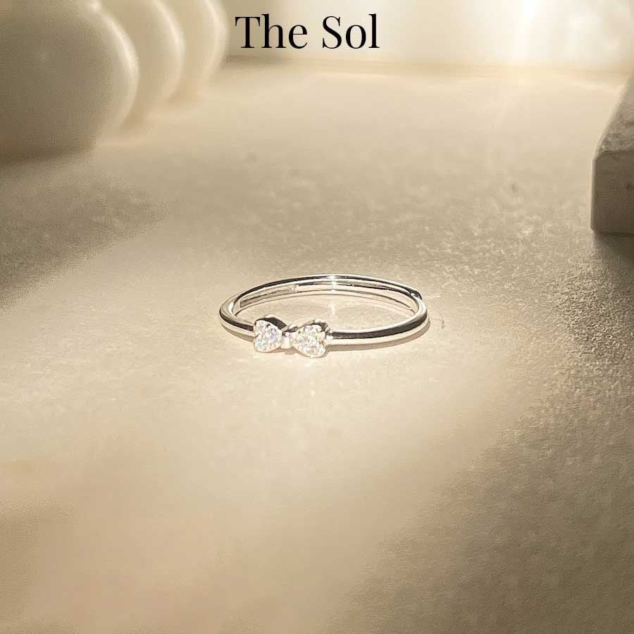  Nhẫn Bạc Mini Diamond Bow 