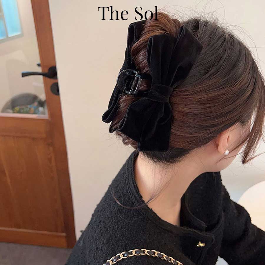  Kẹp Gắp Hàn Quốc Velvet Bow 