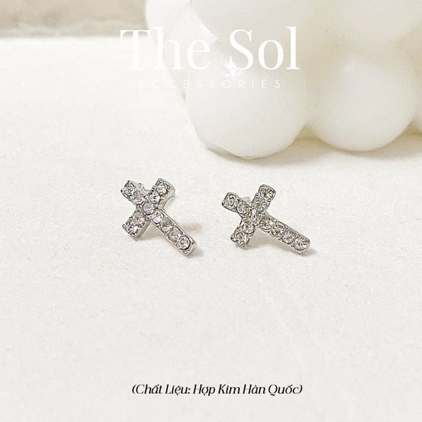  Bông Tai Hàn Quốc Bling Cross 