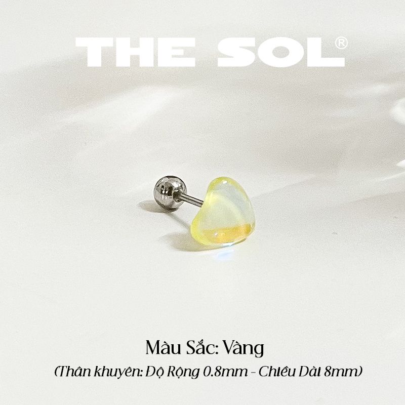  Khuyên Tai Titan Unisex Colorful Heart - 1 Chiếc 