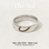  Nhẫn Titan Couple Half Heart - Mẫu NĐ11 