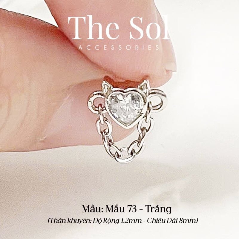  Khuyên Tai Thép Xi Mạ Unisex Evil Heart - Mẫu 73 