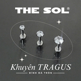  Khuyên Tai Titan Unisex TRAGUS - Tròn 