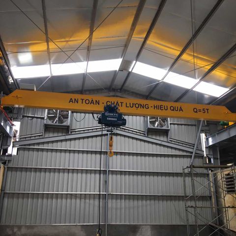  Cầu trục 5 tấn khẩu độ 9,6m 