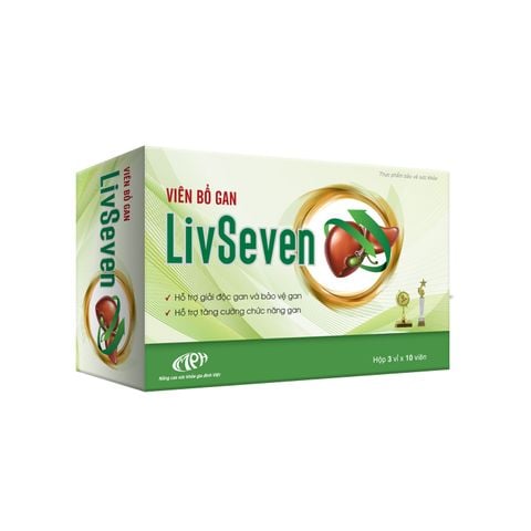 Viên uống bổ gan, giải độc gan Livseven - Arginine, diệp hạ châu, Actiso - Hộp 30 viên