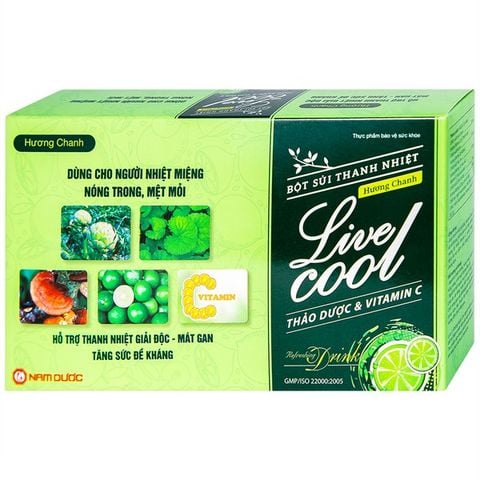 Bột sủi Thanh Nhiệt Livecool Nam Dược hương chanh mát gan, giải độc (7g x 10 gói)