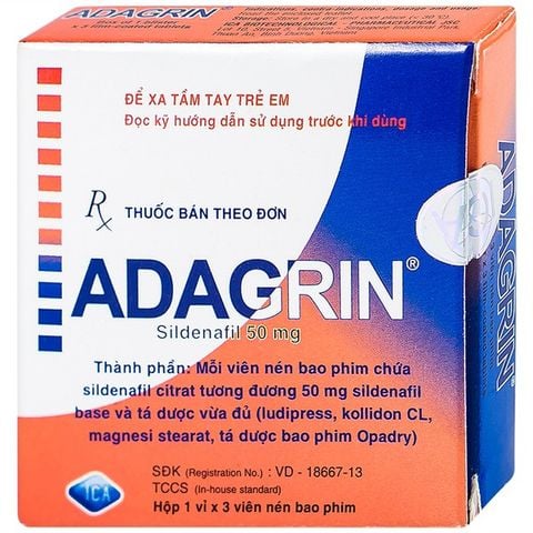 Thuốc Adagrin 50Mg Ica Pharm Điều Trị Rối Loạn Cương Dương (Hộp 3 Viên)