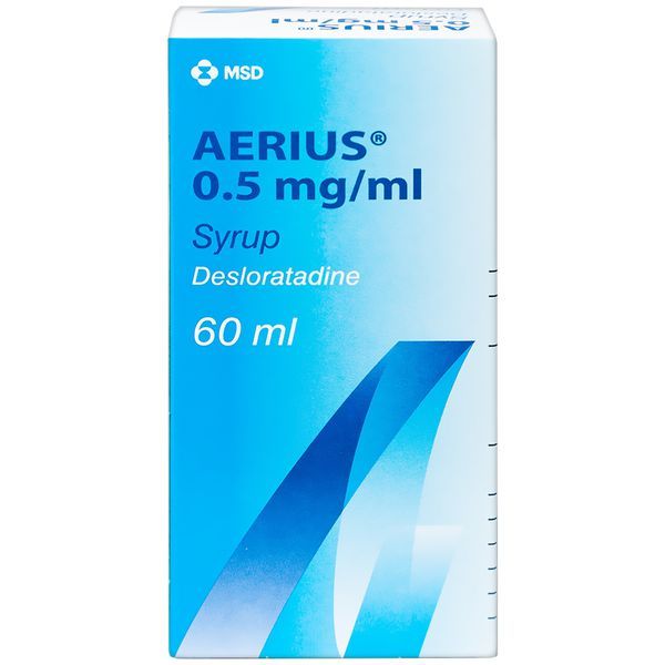 Thuốc Aerius 0.5mg/ml MSD điều trị viêm mũi dị ứng (60ml)