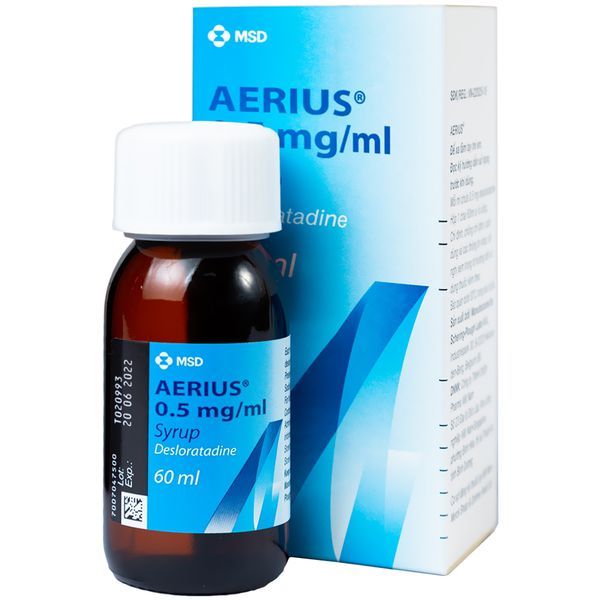 Thuốc Aerius 0.5mg/ml MSD điều trị viêm mũi dị ứng (60ml)