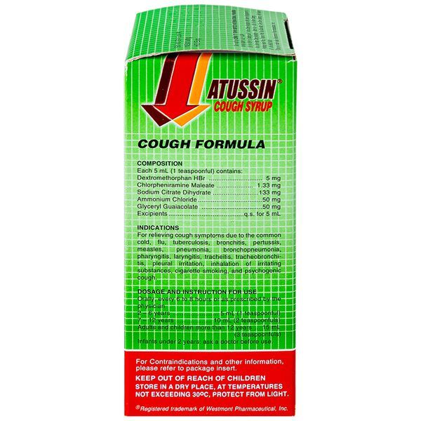 Siro ho Atussin United hỗ trợ giảm các triệu chứng ho (60ml)