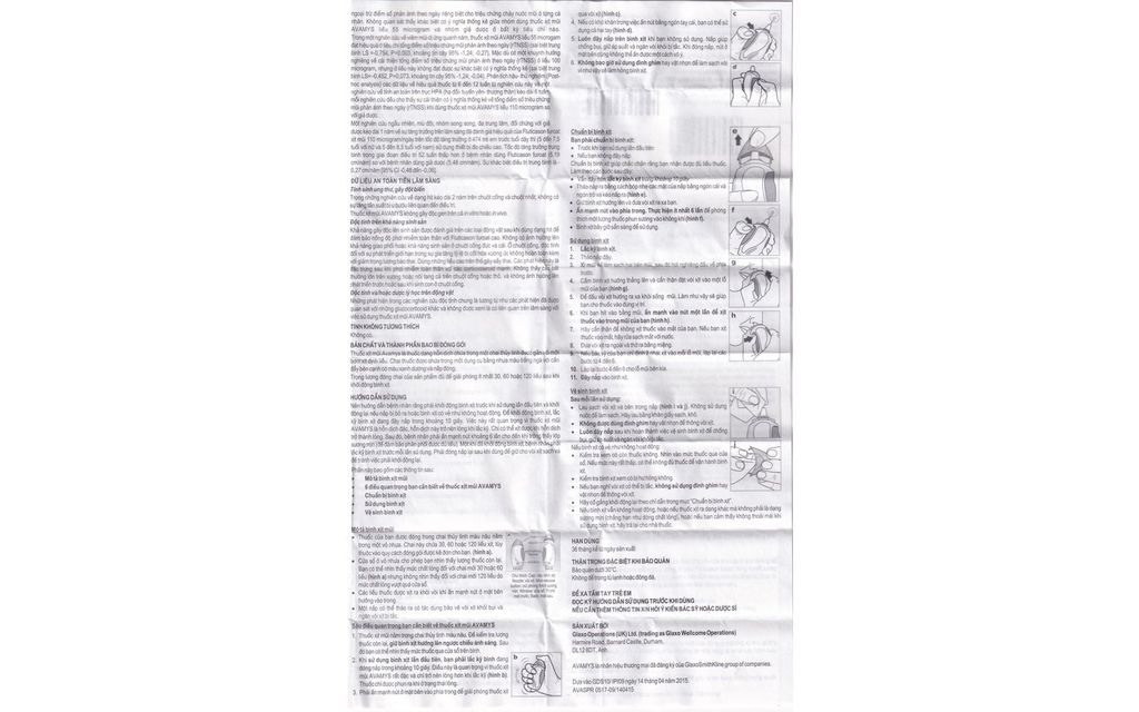 Thuốc xịt mũi Avamys điều trị xung huyết mũi, ngứa mũi (60 liều xịt)