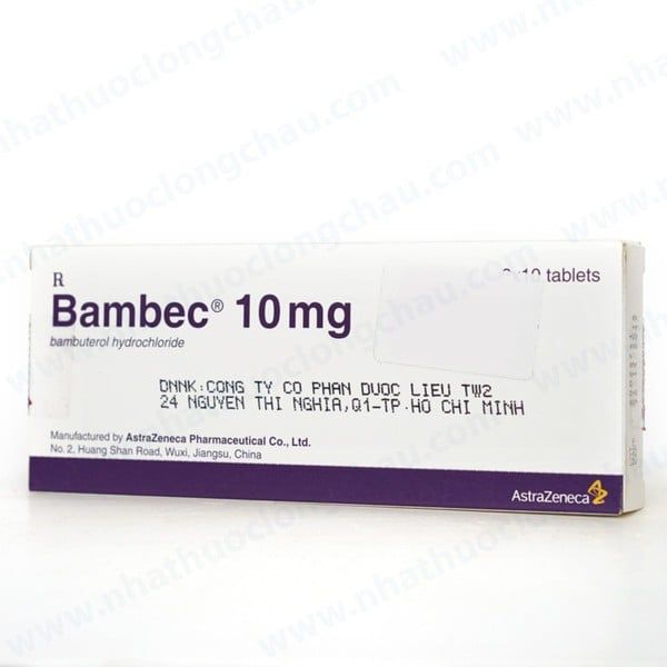 Thuốc Bambec 10mg AstraZeneca điều trị hen phế quản, co thắt phế quản (30 viên)