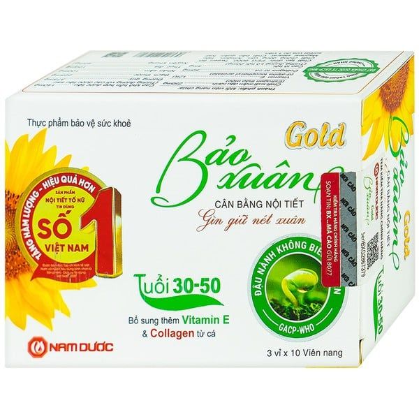 Viên Uống Bảo Xuân Gold Nam Dược (30-50 Tuổi) Cân Bằng Nội Tiết 30 Viên