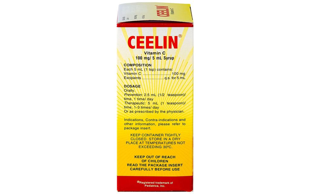 Siro Ceelin United International điều trị thiếu vitamin C ở trẻ em (120ml)