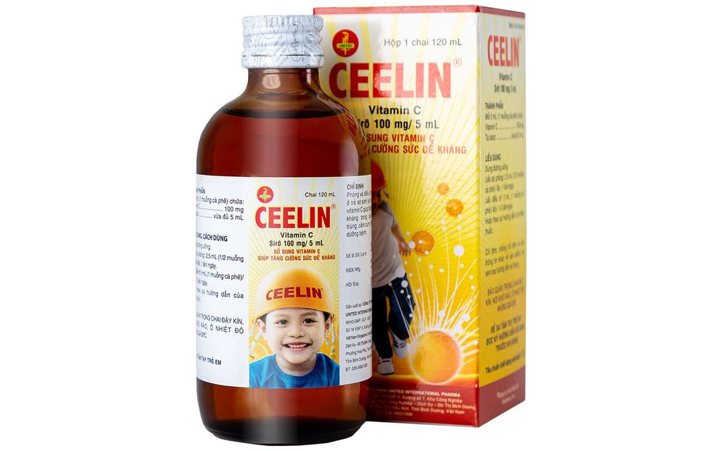 Siro Ceelin United International điều trị thiếu vitamin C ở trẻ em (120ml)