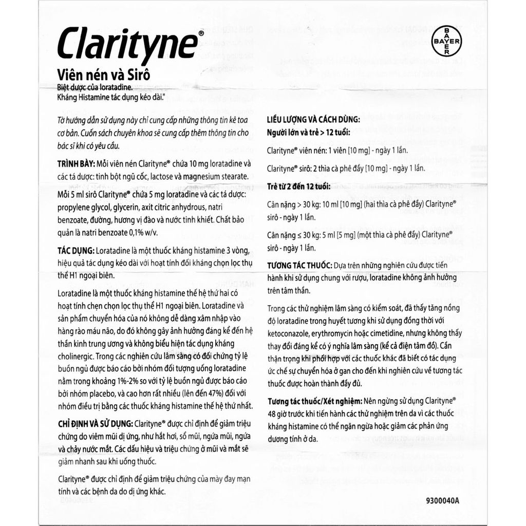Thuốc Clarityne Syrup Msd Hương Đào Điều Trị Giảm Viêm Mũi Dị Ứng (60 Ml)