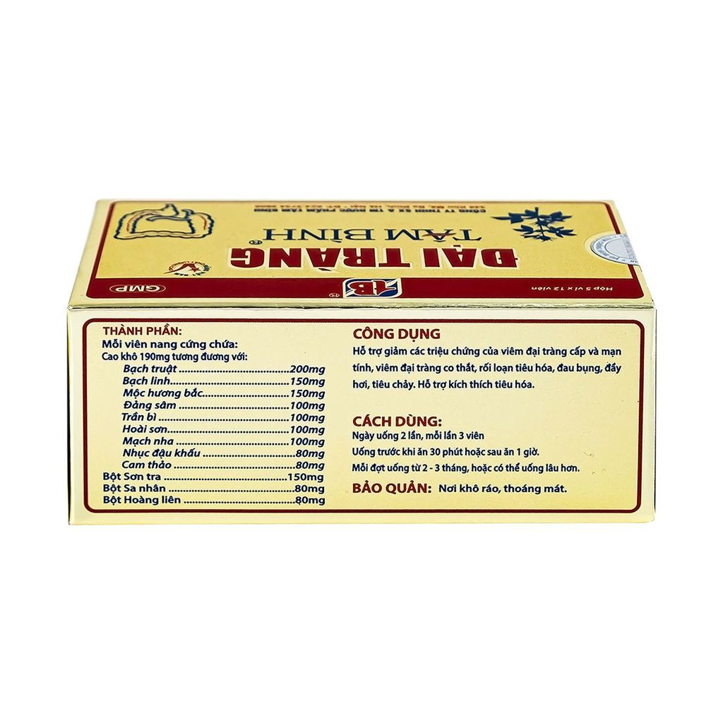 Viên uống Đại Tràng Tâm Bình hỗ trợ giảm các triệu chứng của viêm đại tràng (60 viên)