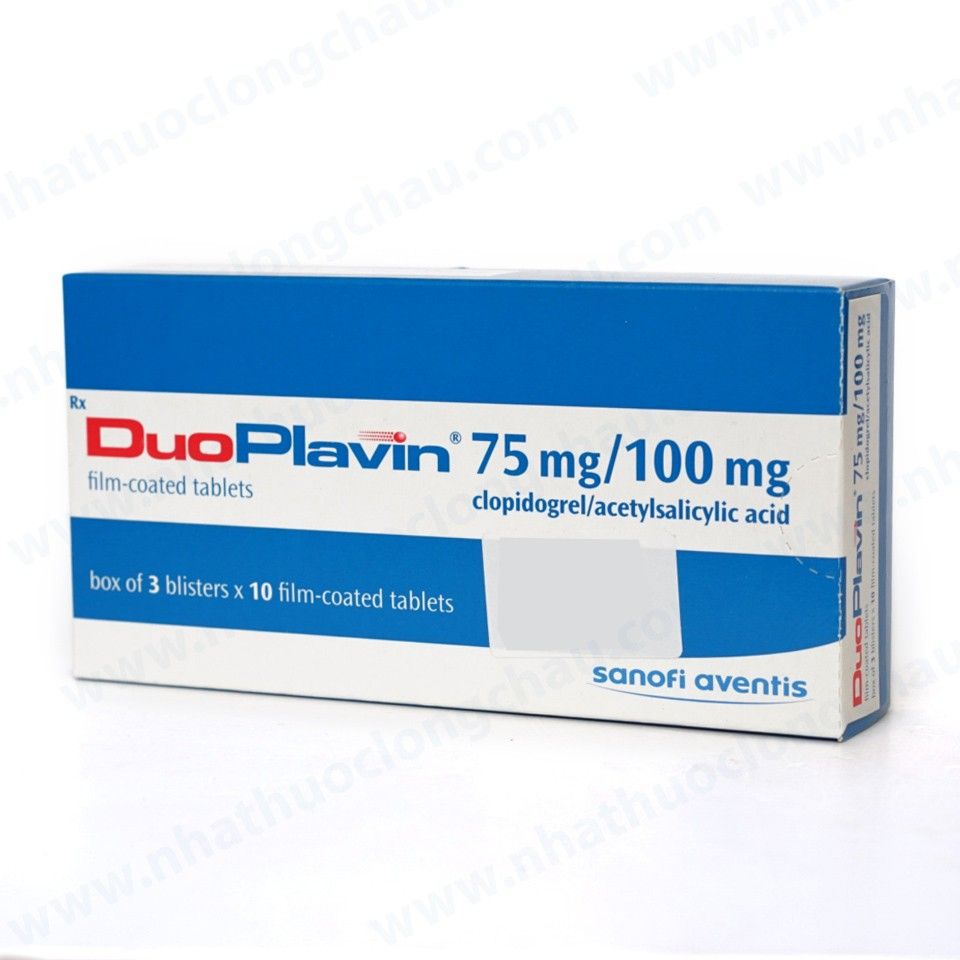 Thuốc Duoplavin 75mg/100mg Sanofi kháng tiểu cầu, giảm nguy cơ đông máu (3 vỉ x 10 viên)