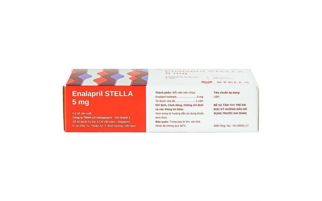 Enalapril 5mg (Stada) 3*10 WĐB