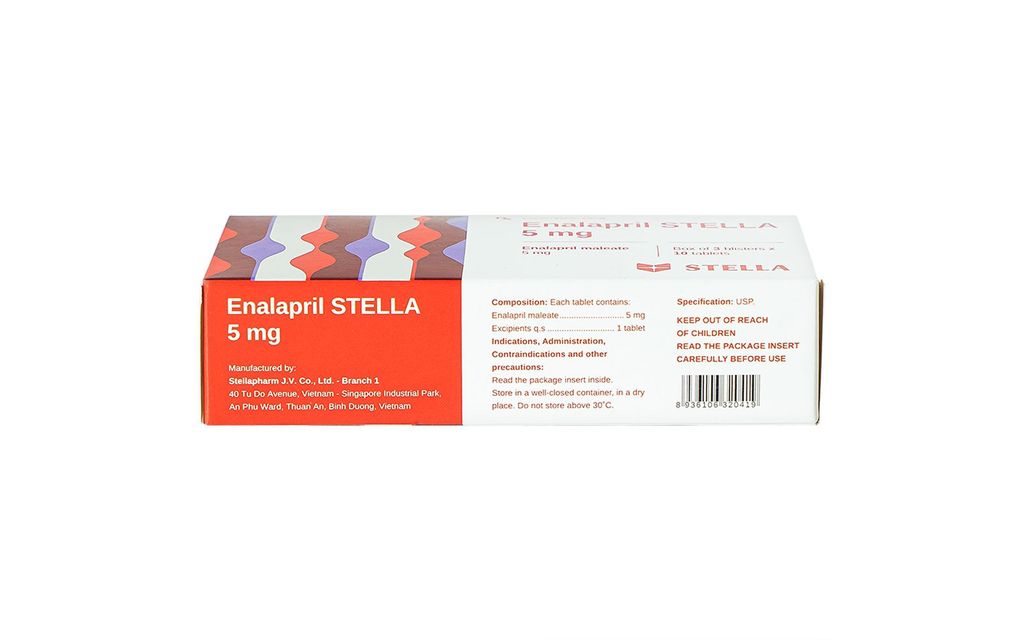 Enalapril 5mg (Stada) 3*10 WĐB