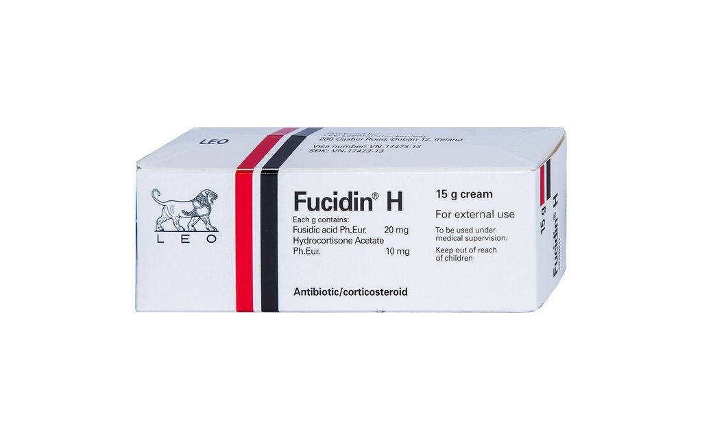 Thuốc Fucidin H LEO điều trị viêm da ở người lớn và trẻ em (15g)