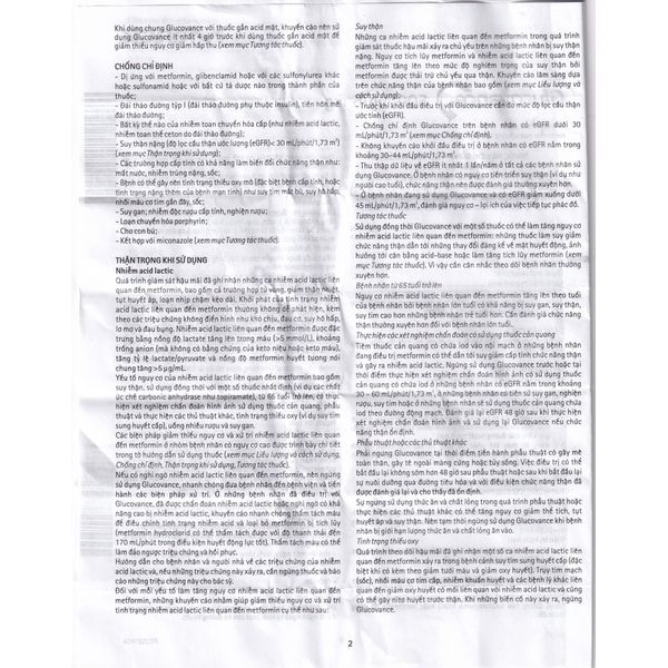 Thuốc Glucovance 500mg/5mg Merck điều trị tiểu đường tuýp 2 (2 vỉ x 15 viên)