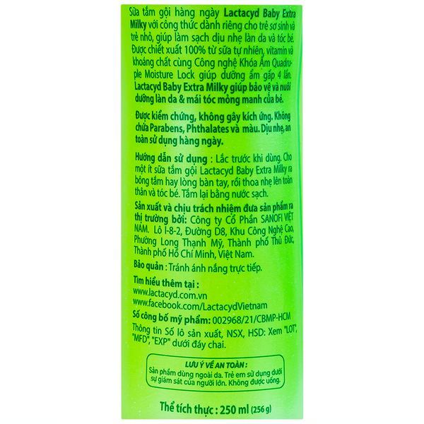 Lactacyd Milky(250ml) - ngăn ngừa rôm sẩy và các bệnh về da