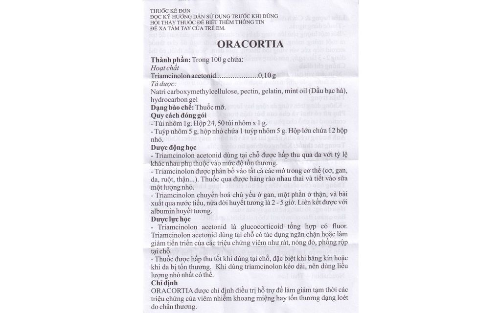 Thuốc bôi Oracortia Nakorn điều trị nhiệt miệng (50 gói)