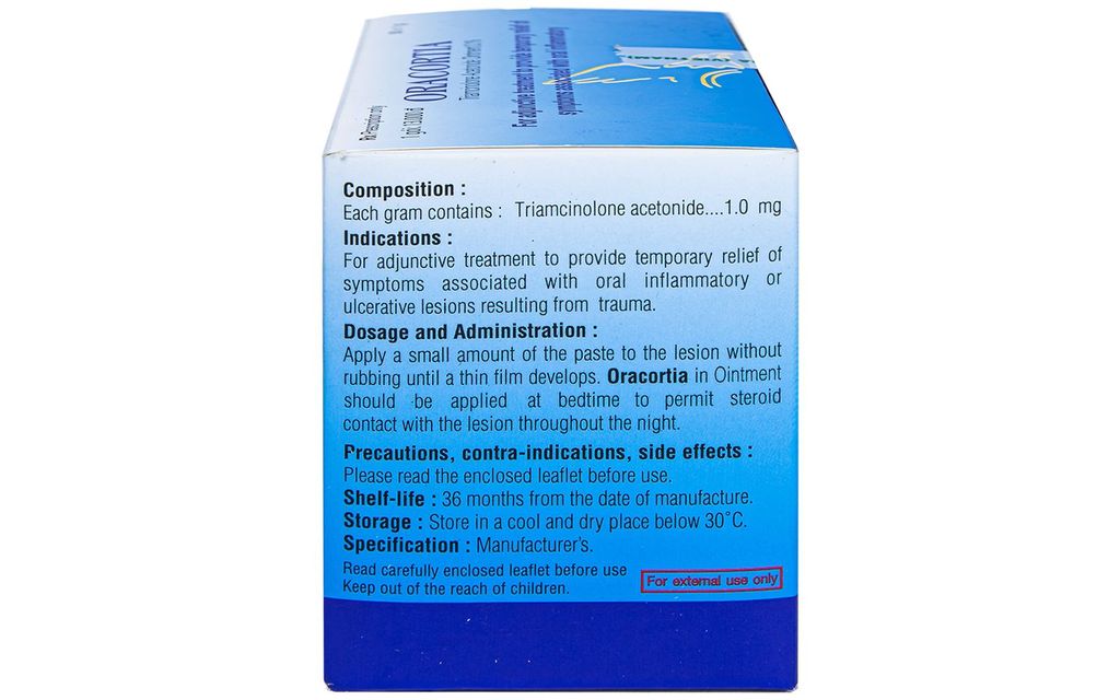 Thuốc bôi Oracortia Nakorn điều trị nhiệt miệng (50 gói)