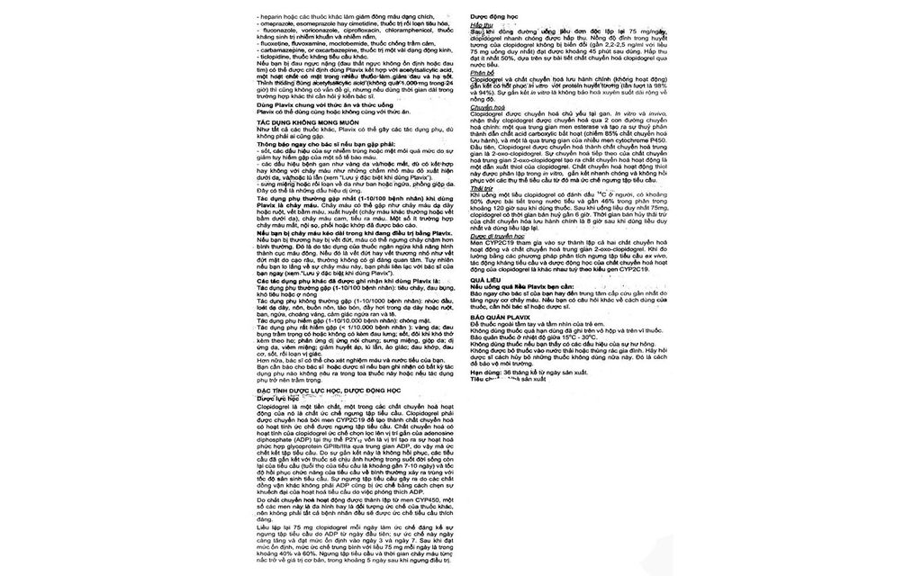 Thuốc Plavix 75mg Sanofi giảm nguy cơ hình thành huyết khối (14 viên)