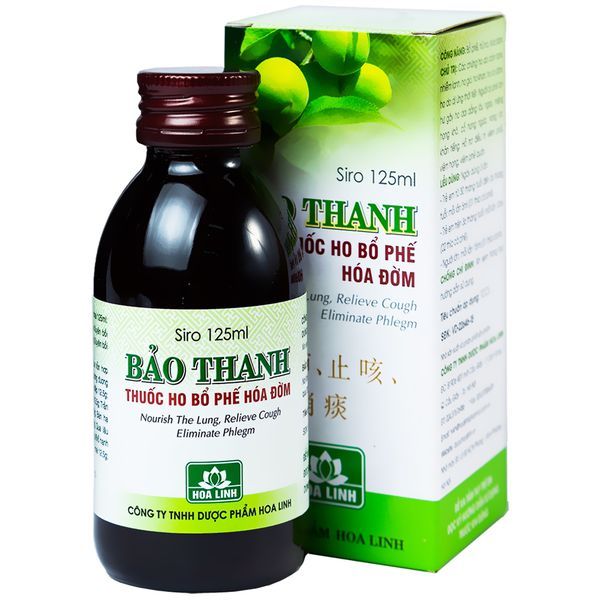 Siro ho Bảo Thanh Hoa Linh hỗ trợ điều trị các chứng ho (125ml)