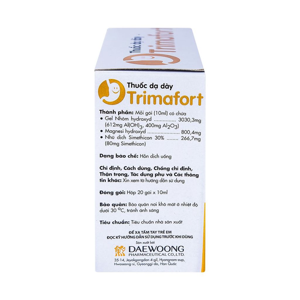 Thuốc Trimafort Daewoong chống viêm loét, trào ngược dạ dày (20 gói x 10ml)