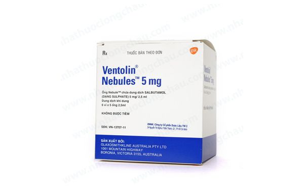 Thuốc Ventolin Nebules 5mg GSK điều trị hen nặng cấp tính (6 vỉ x 5 ống)
