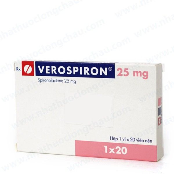 Thuốc Verospirone 25mg Gedeon điều trị cường aldosterone tiên phát (1 vỉ x 20 viên)