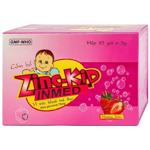 Cốm bổ Zinc-Kid 70mg Nam Hà hương dâu bổ sung kẽm cho trẻ em (25 gói)