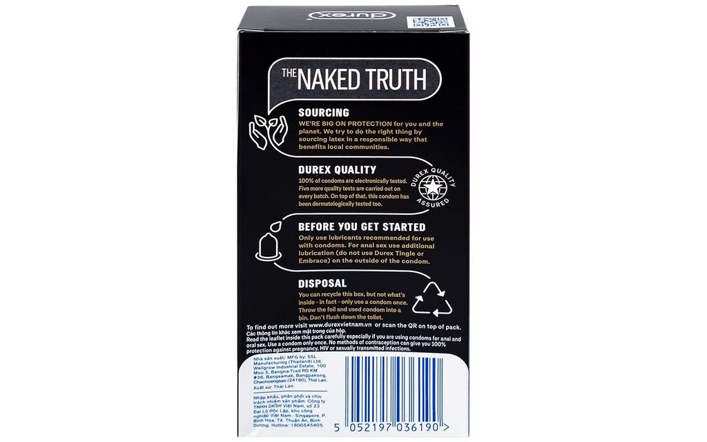 Bao cao su Durex Kingtex ôm sát, vừa vặn (12 cái)