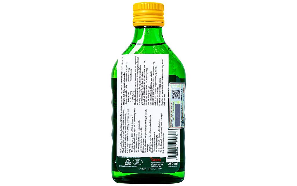 Dầu Gan Cá Tuyết Möller’s Tran hương chanh tăng miễn dịch, cải thiện thị lực (250ml)