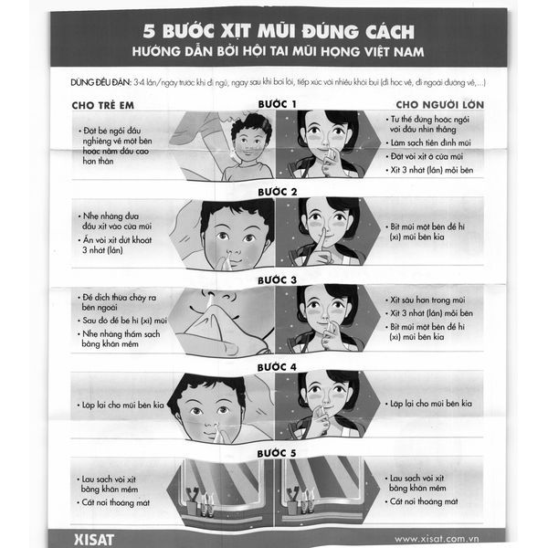 Xịt mũi nước biển sâu Xisat 75ml xịt sạch thông mũi dùng cho người lớn