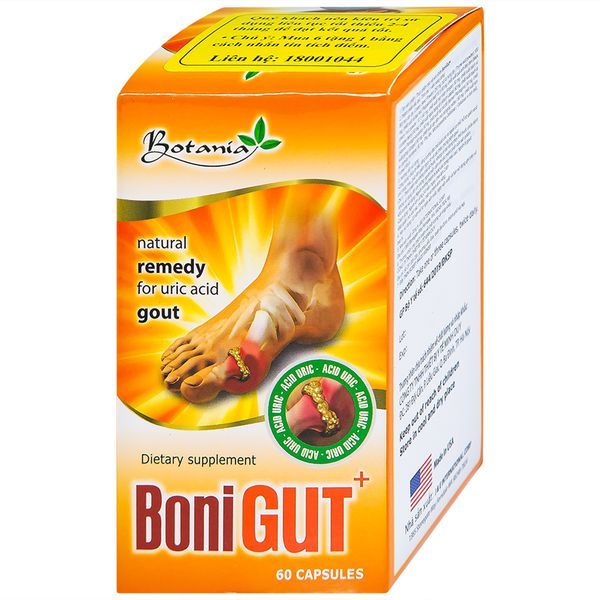 Viên uống BoniGut Botania hỗ trợ điều trị bệnh gout (60 viên)