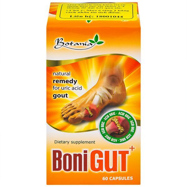 Viên uống BoniGut Botania hỗ trợ điều trị bệnh gout (60 viên)