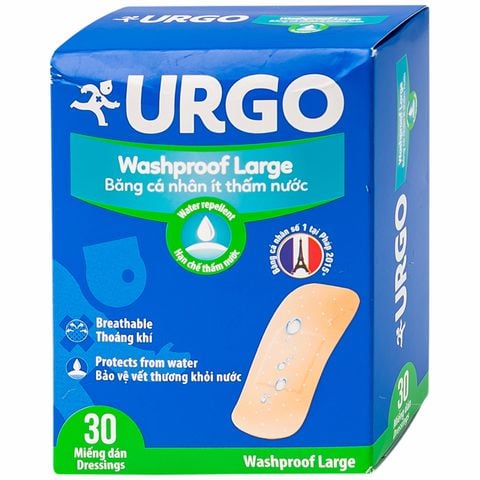 Băng dán cá nhân Urgo washprool ( hộp 30 miếng)