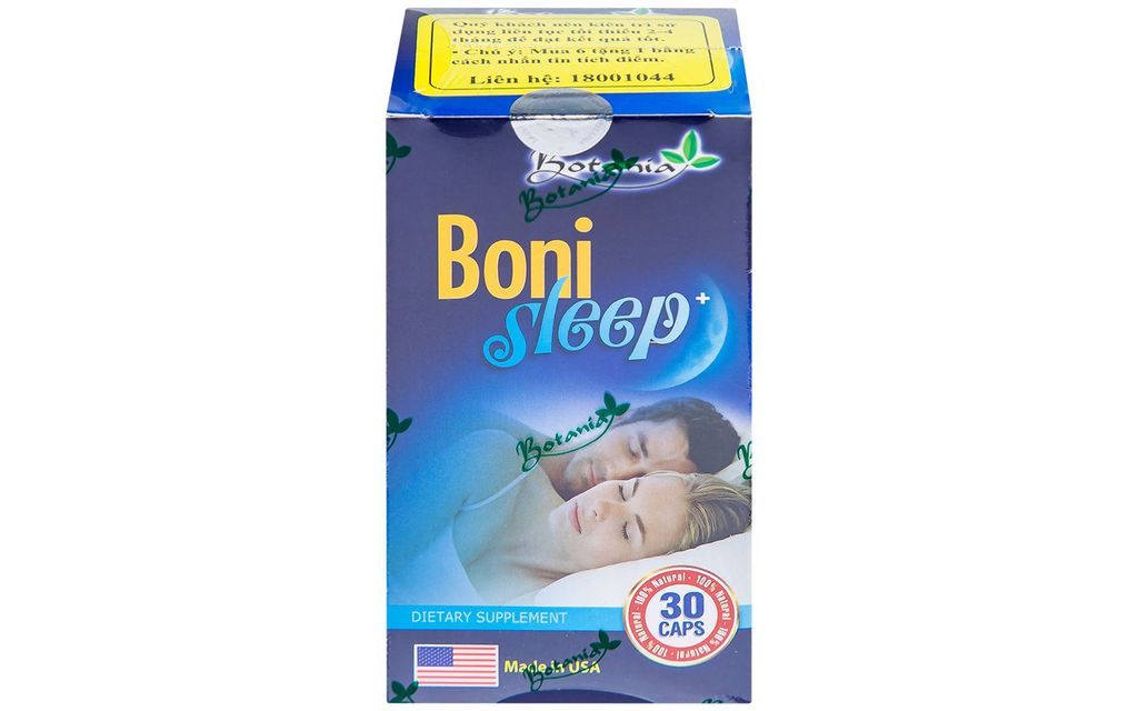 Viên uống Bonisleep Botania giúp an thần, giảm căng thẳng thần kinh (30 viên)